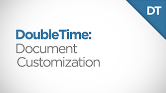 DoubleTime Document Customization Video Thumbnail