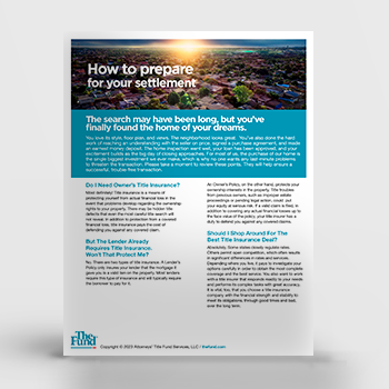 How to Prepare for Settlement (Download)