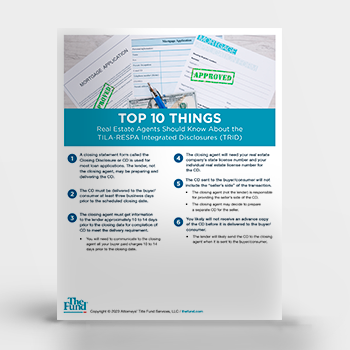 TRID Top 10 for Real Estate Agents (Download)