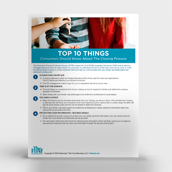 Closing Process Top 10 for Consumers (Download)