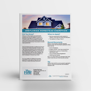 2019 Florida Homestead Exemption (Download)