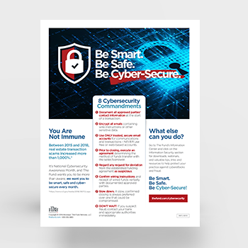 Be Smart. Be Safe. Be Cyber Secure. (Download)
