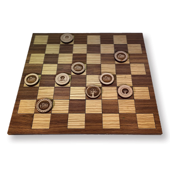 Wooden Checkers Set